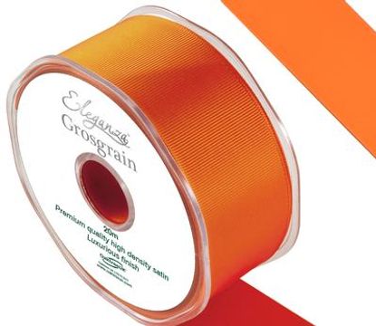 Eleganza Premium Grosgrain Ribbon 38mm x 20m Orange No.04 - Ribbons